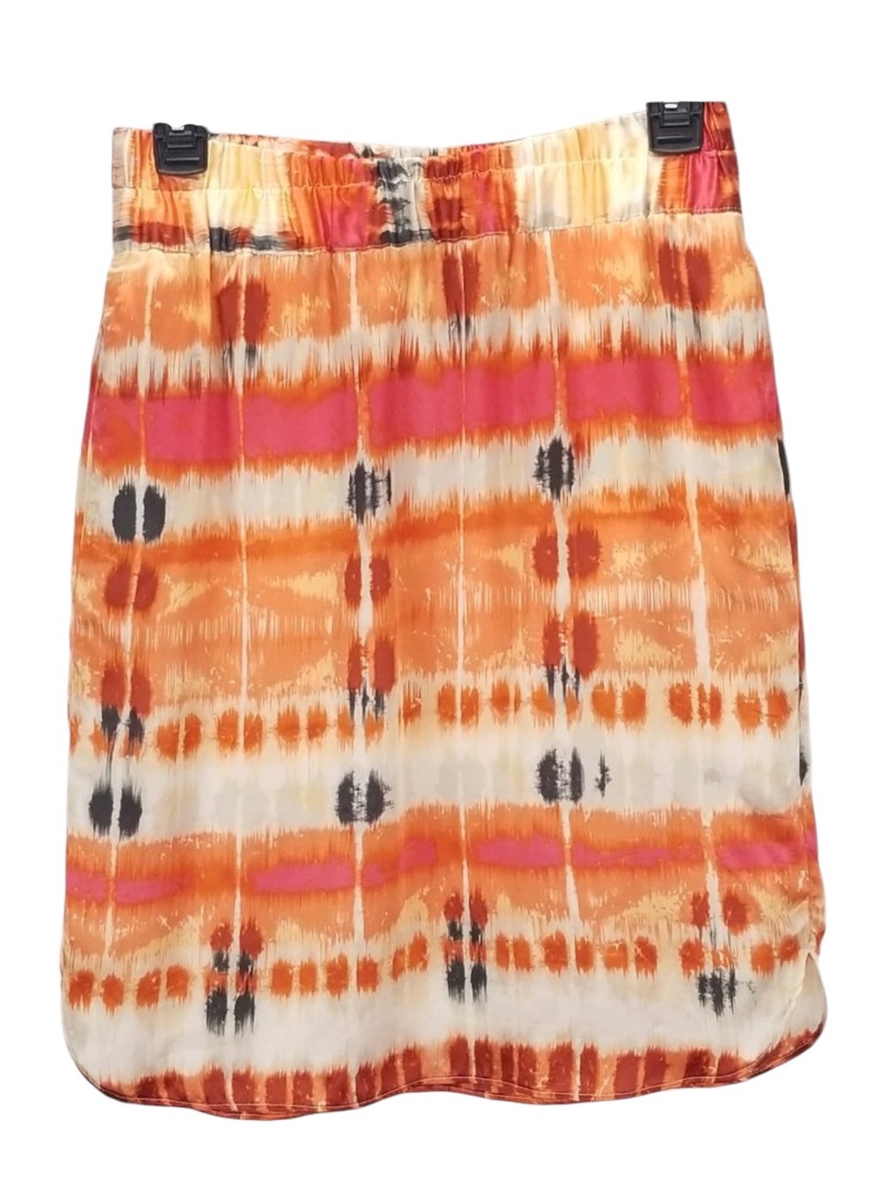 Pure Silk Knit Boho Aztec Watercolor Mini Skirt